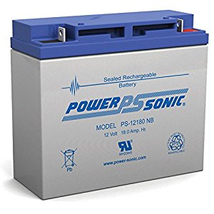 PS-12180NB – Powersonic 12V 18AH AGM w/ Nut and Bolt Terminals
