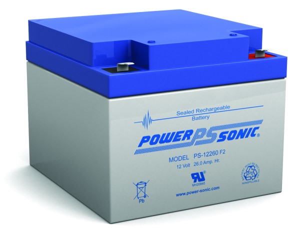 Power Sonic PS-12260F2 12V 26AH AGM General Purpose Deep Cycle